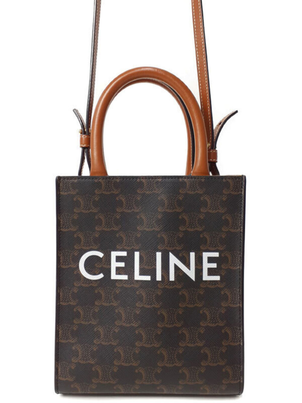 Celine Triomphe Canvas Vertical Cabas Bag